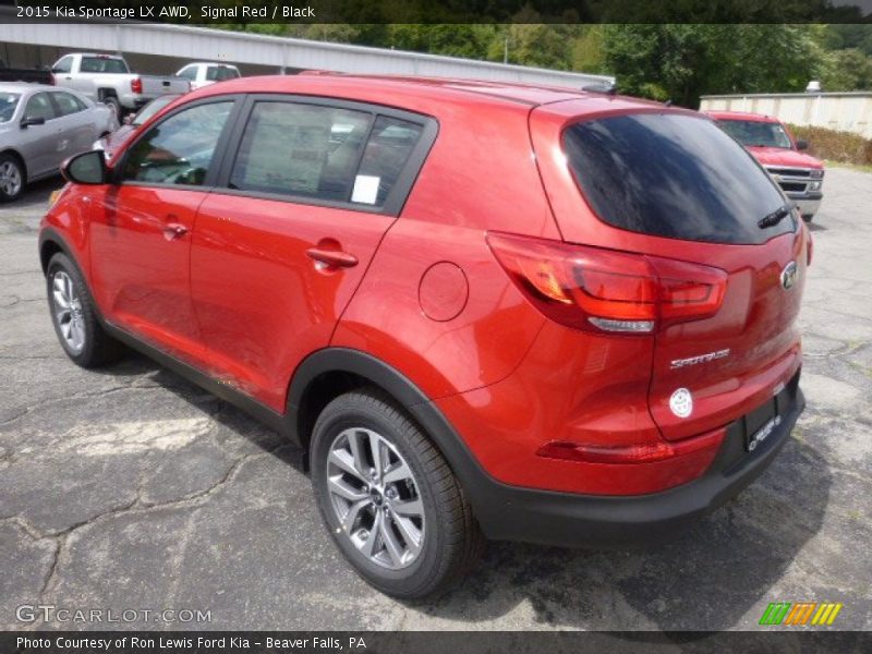 Signal Red / Black 2015 Kia Sportage LX AWD
