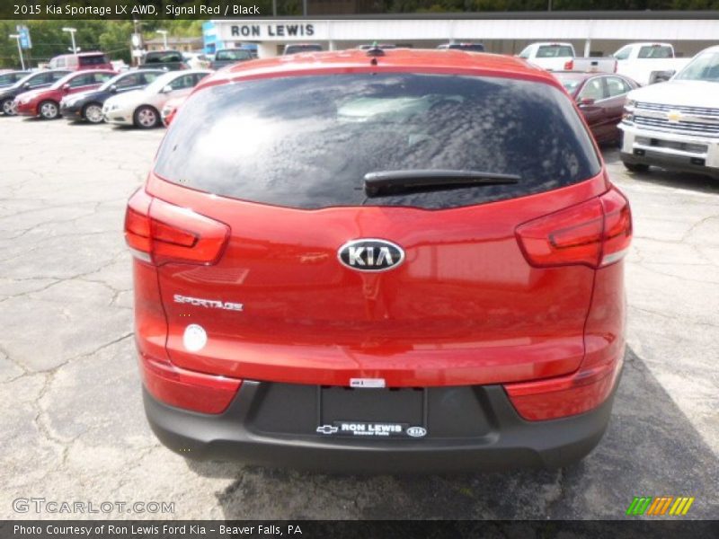 Signal Red / Black 2015 Kia Sportage LX AWD
