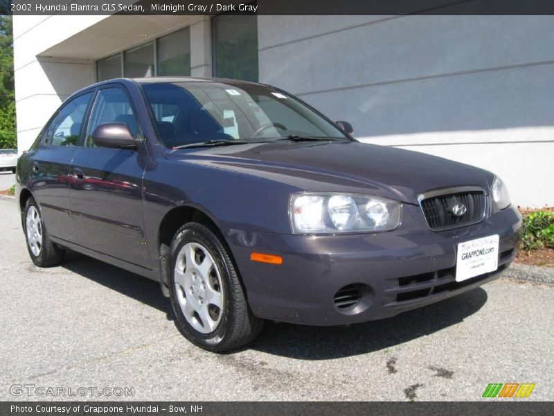 Midnight Gray / Dark Gray 2002 Hyundai Elantra GLS Sedan