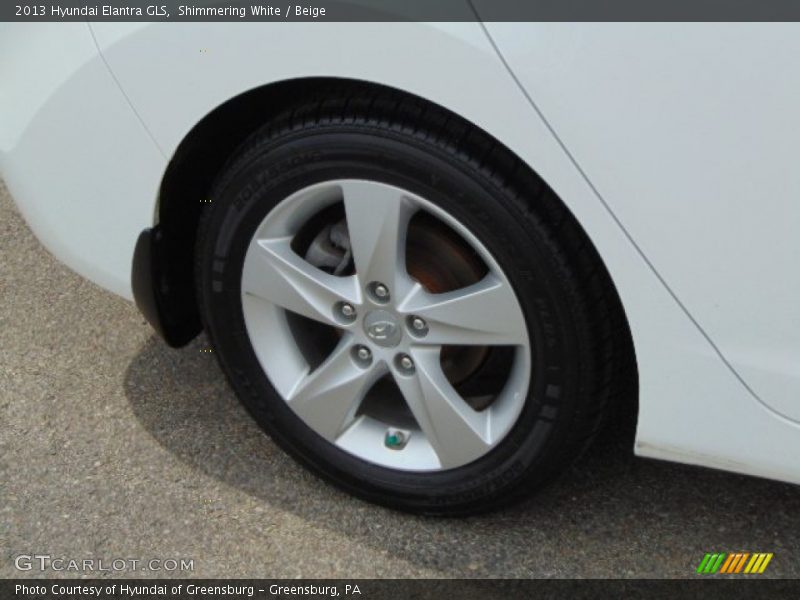 Shimmering White / Beige 2013 Hyundai Elantra GLS