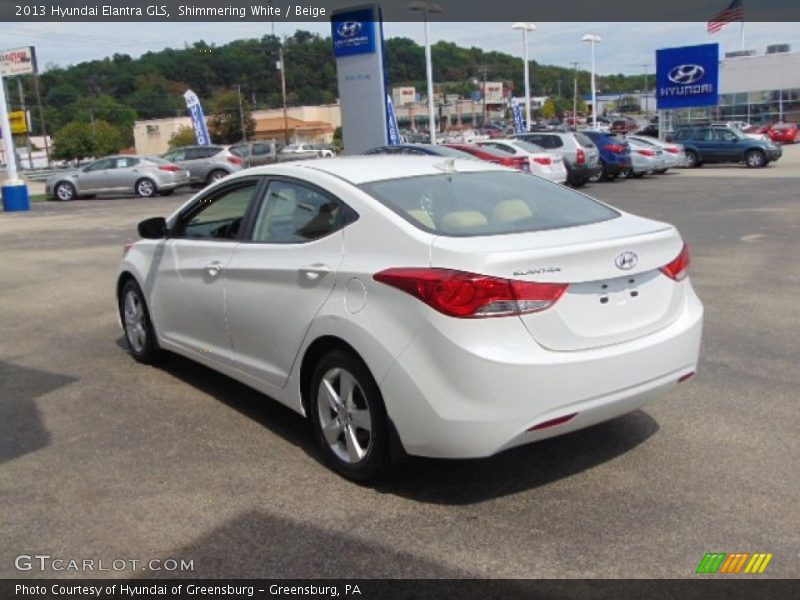 Shimmering White / Beige 2013 Hyundai Elantra GLS
