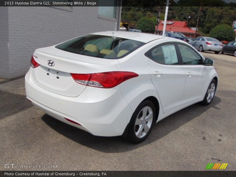 Shimmering White / Beige 2013 Hyundai Elantra GLS