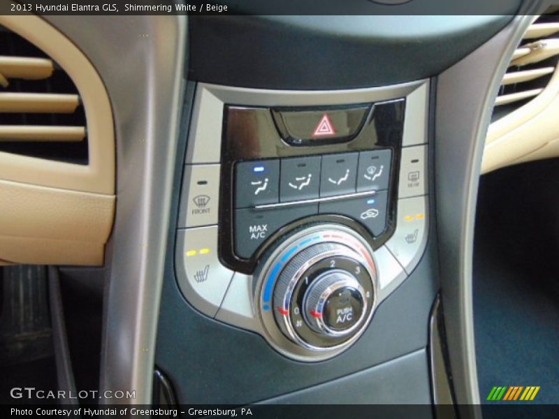 Shimmering White / Beige 2013 Hyundai Elantra GLS