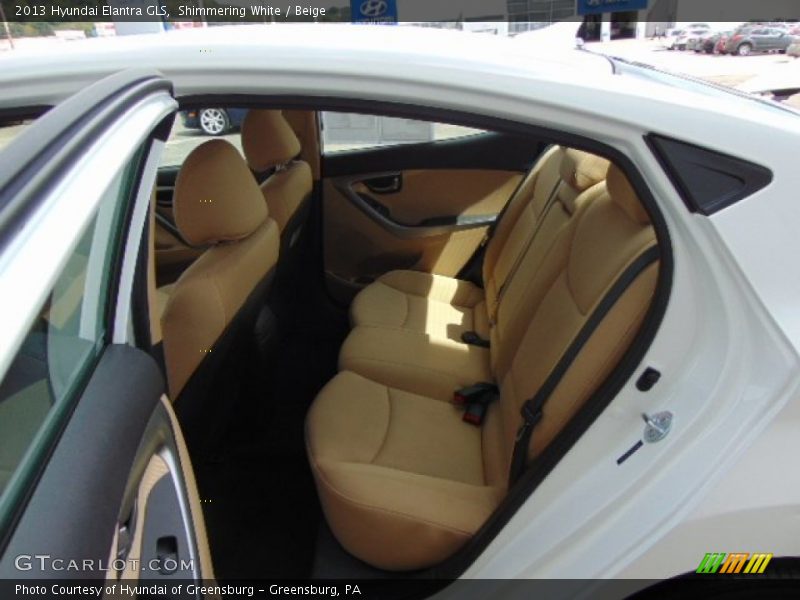 Shimmering White / Beige 2013 Hyundai Elantra GLS