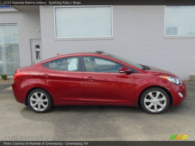 Sparkling Ruby / Beige 2013 Hyundai Elantra Limited