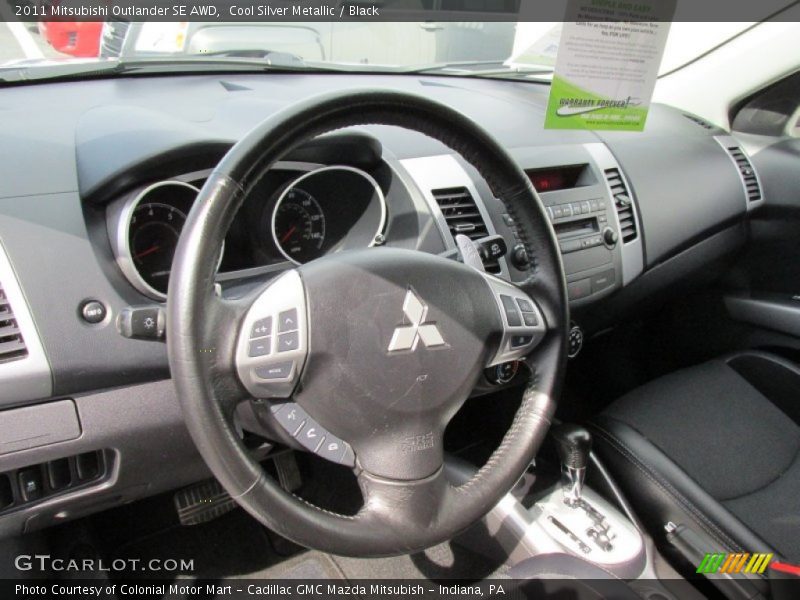 Cool Silver Metallic / Black 2011 Mitsubishi Outlander SE AWD