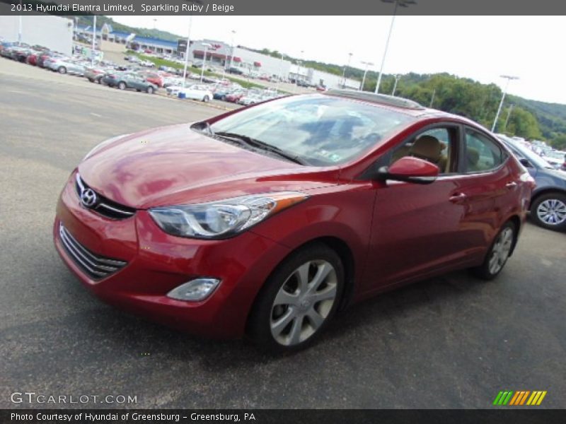 Sparkling Ruby / Beige 2013 Hyundai Elantra Limited