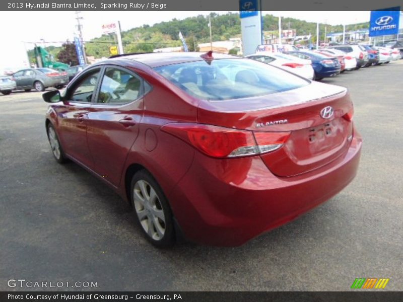 Sparkling Ruby / Beige 2013 Hyundai Elantra Limited