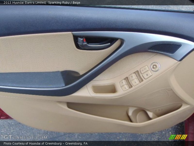 Sparkling Ruby / Beige 2013 Hyundai Elantra Limited
