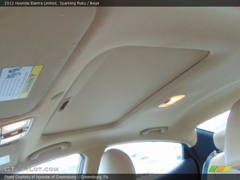 Sparkling Ruby / Beige 2013 Hyundai Elantra Limited