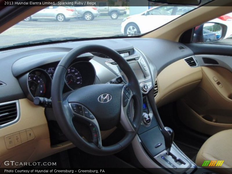 Sparkling Ruby / Beige 2013 Hyundai Elantra Limited