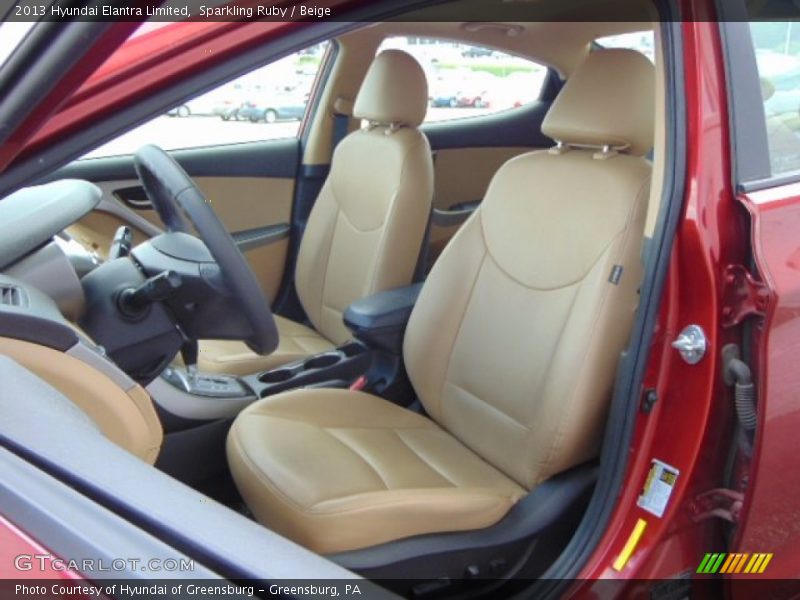 Sparkling Ruby / Beige 2013 Hyundai Elantra Limited