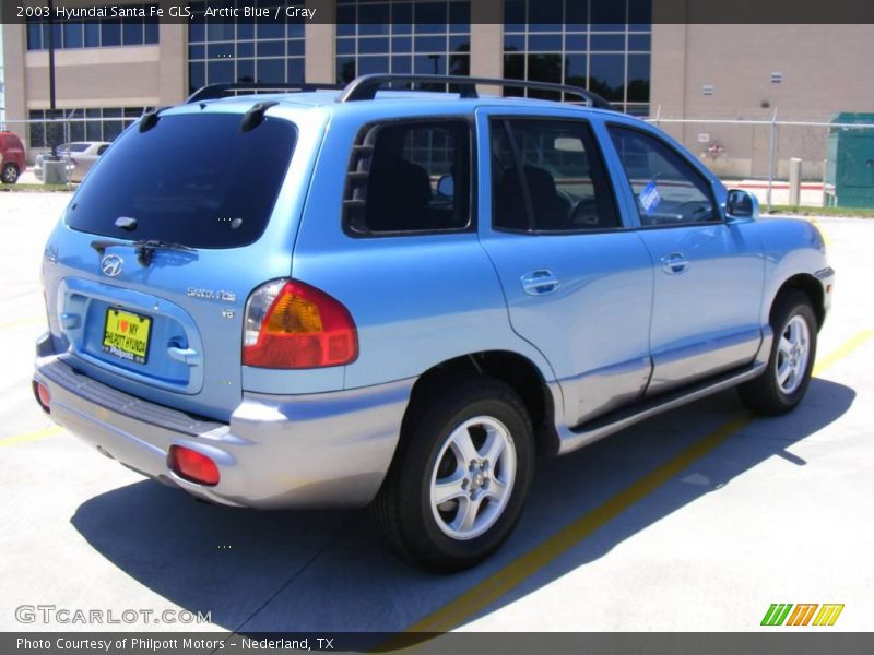 Arctic Blue / Gray 2003 Hyundai Santa Fe GLS