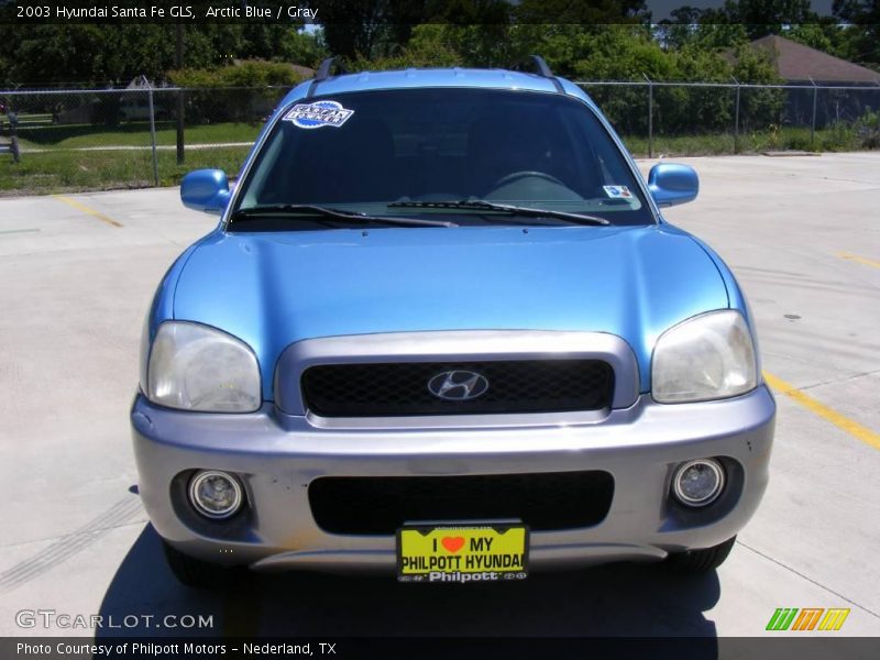 Arctic Blue / Gray 2003 Hyundai Santa Fe GLS