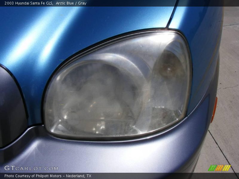 Arctic Blue / Gray 2003 Hyundai Santa Fe GLS