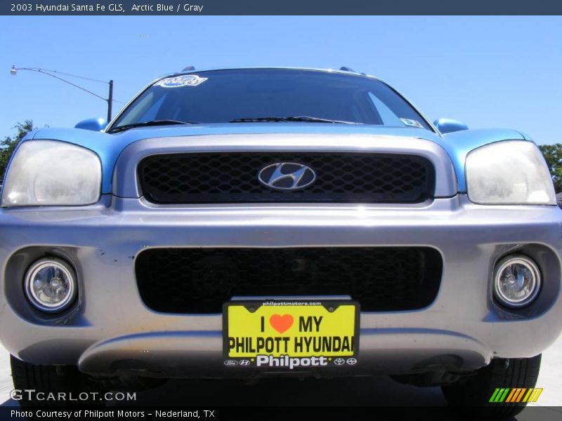 Arctic Blue / Gray 2003 Hyundai Santa Fe GLS