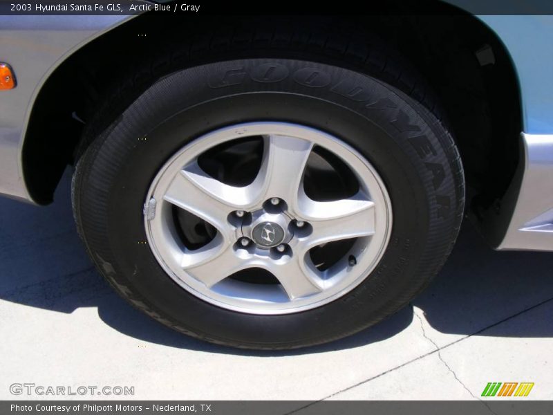 Arctic Blue / Gray 2003 Hyundai Santa Fe GLS