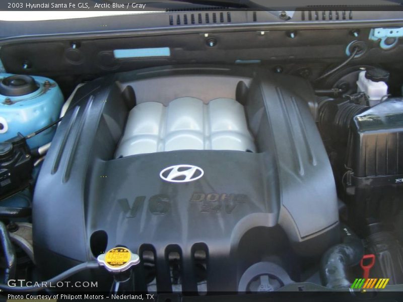 Arctic Blue / Gray 2003 Hyundai Santa Fe GLS
