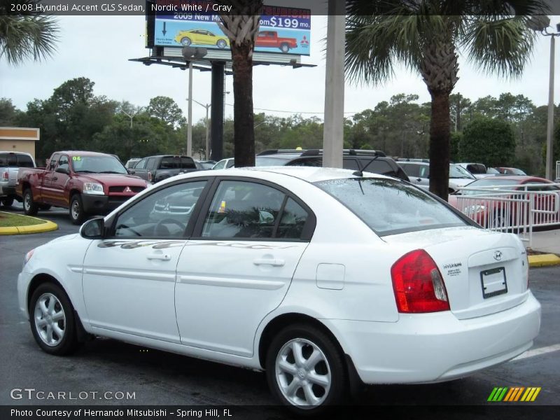 Nordic White / Gray 2008 Hyundai Accent GLS Sedan