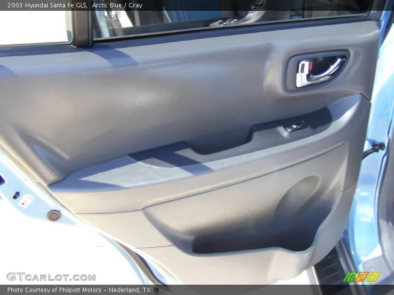Arctic Blue / Gray 2003 Hyundai Santa Fe GLS