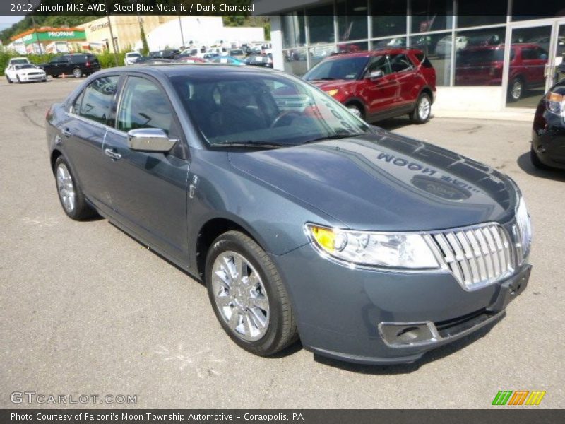 Steel Blue Metallic / Dark Charcoal 2012 Lincoln MKZ AWD