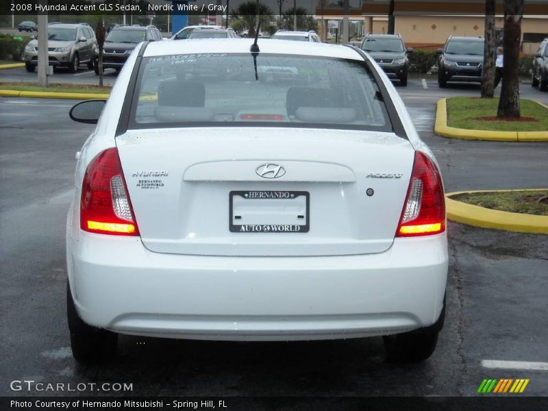 Nordic White / Gray 2008 Hyundai Accent GLS Sedan