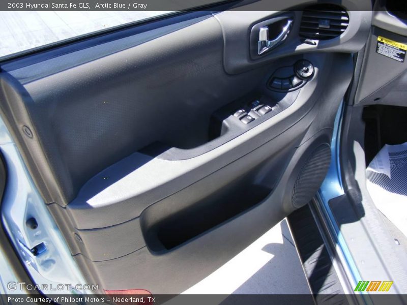 Arctic Blue / Gray 2003 Hyundai Santa Fe GLS
