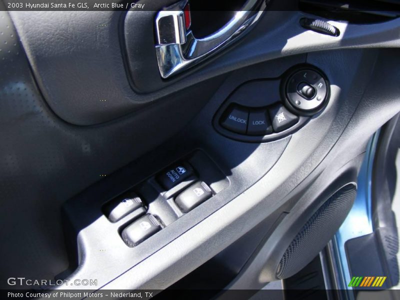 Arctic Blue / Gray 2003 Hyundai Santa Fe GLS