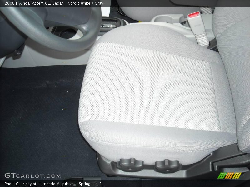 Nordic White / Gray 2008 Hyundai Accent GLS Sedan