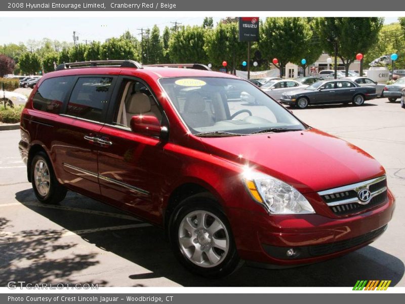Cranberry Red / Beige 2008 Hyundai Entourage Limited