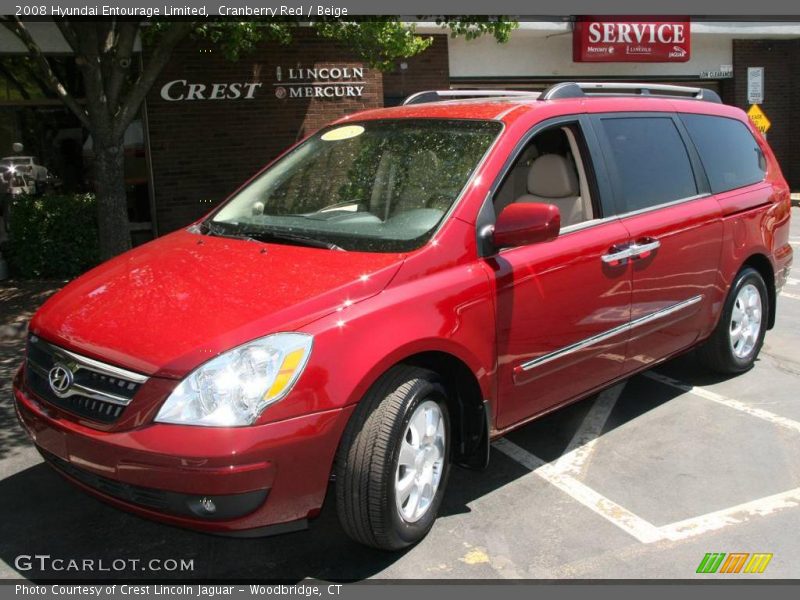 Cranberry Red / Beige 2008 Hyundai Entourage Limited