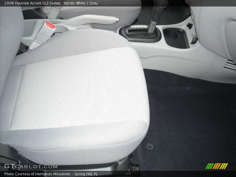 Nordic White / Gray 2008 Hyundai Accent GLS Sedan