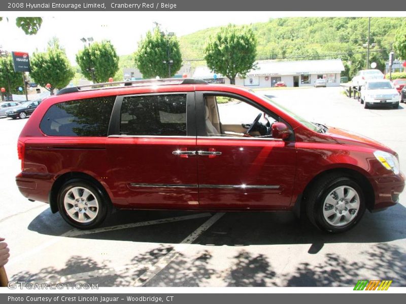 Cranberry Red / Beige 2008 Hyundai Entourage Limited