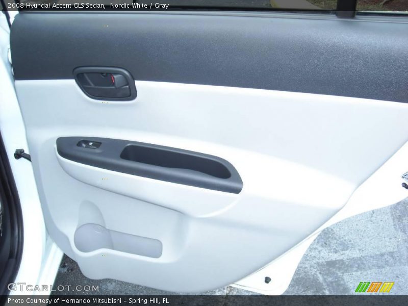 Nordic White / Gray 2008 Hyundai Accent GLS Sedan