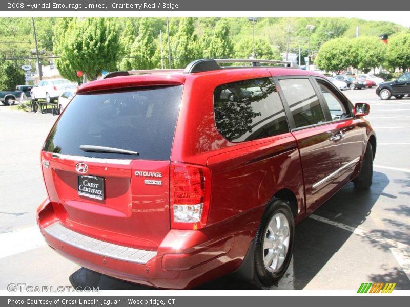 Cranberry Red / Beige 2008 Hyundai Entourage Limited