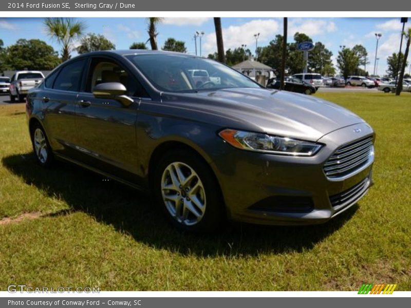 Sterling Gray / Dune 2014 Ford Fusion SE