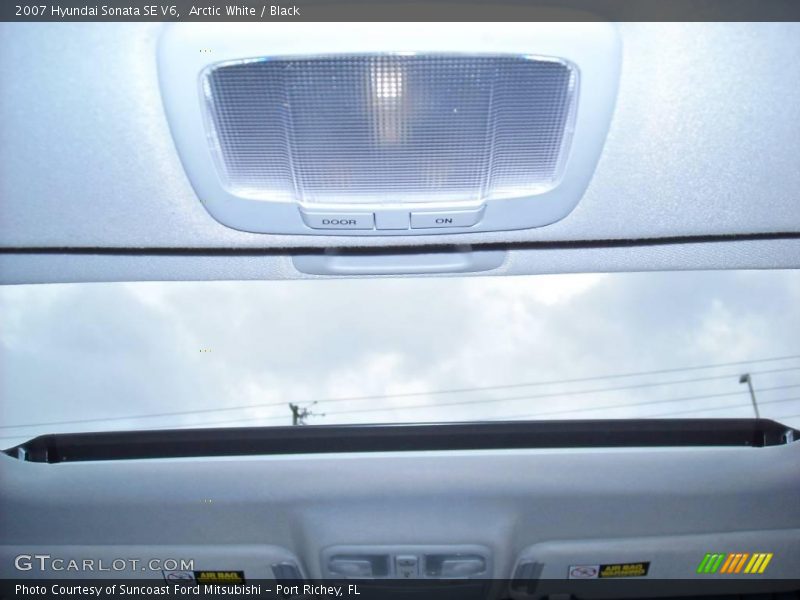 Arctic White / Black 2007 Hyundai Sonata SE V6
