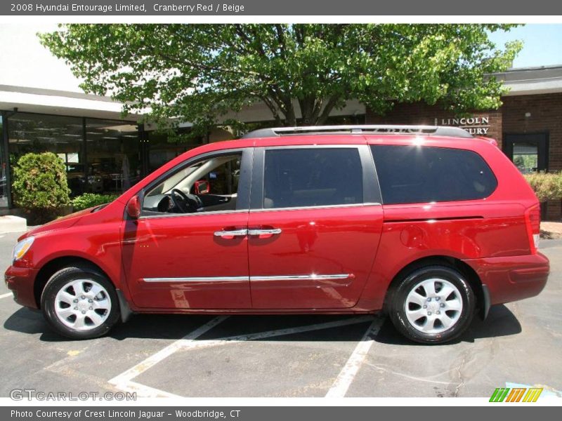Cranberry Red / Beige 2008 Hyundai Entourage Limited
