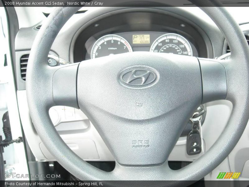 Nordic White / Gray 2008 Hyundai Accent GLS Sedan