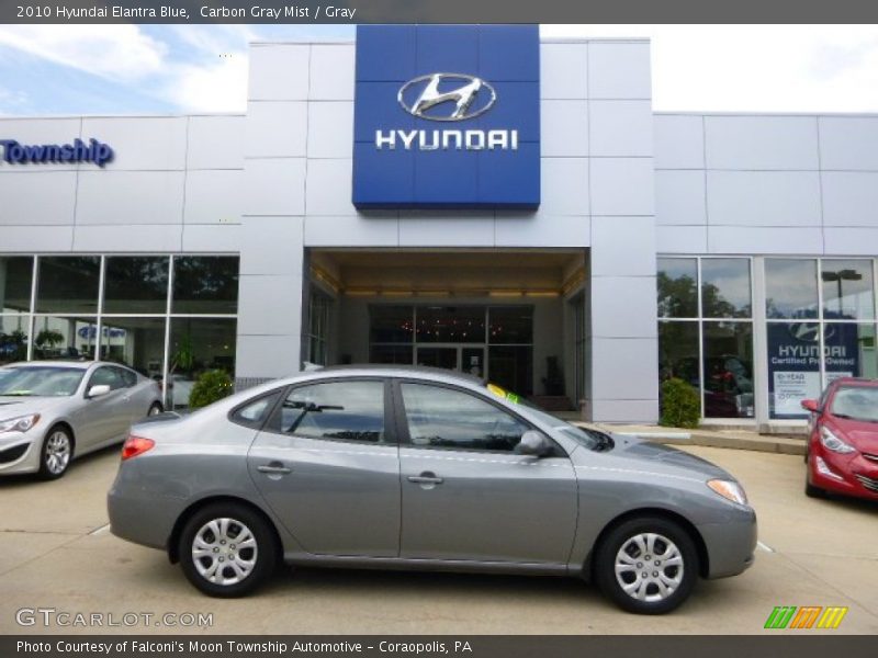 Carbon Gray Mist / Gray 2010 Hyundai Elantra Blue