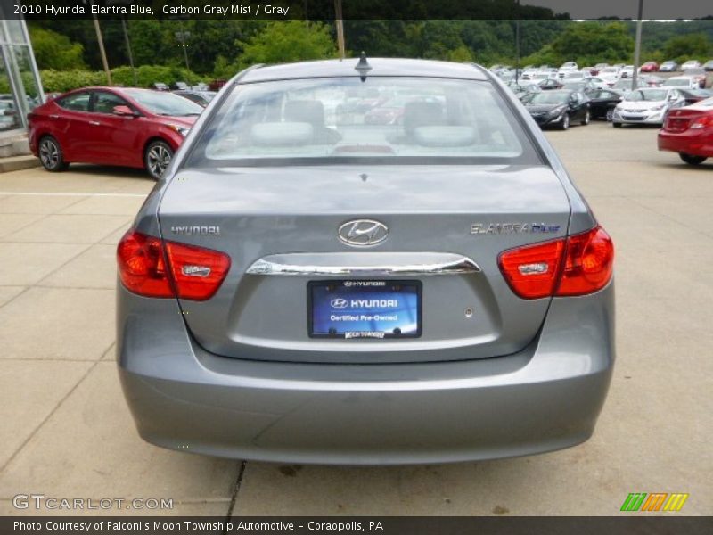 Carbon Gray Mist / Gray 2010 Hyundai Elantra Blue