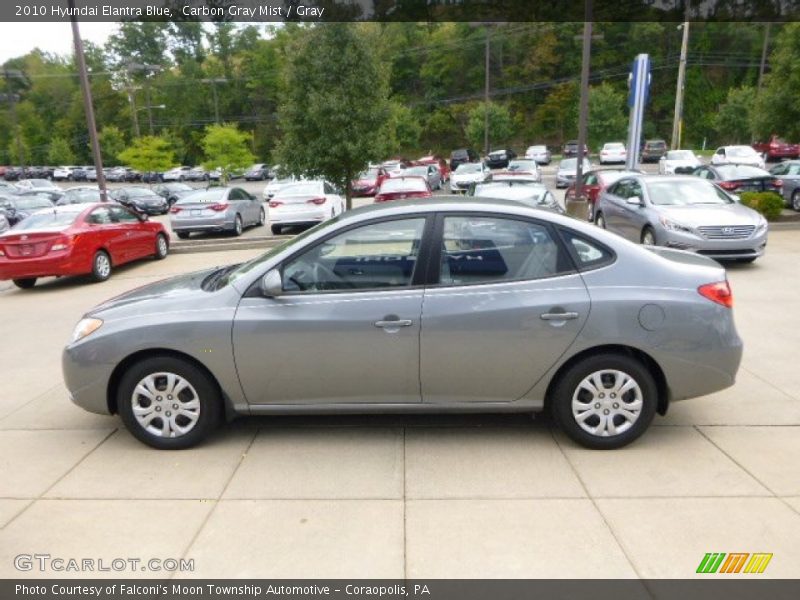 Carbon Gray Mist / Gray 2010 Hyundai Elantra Blue