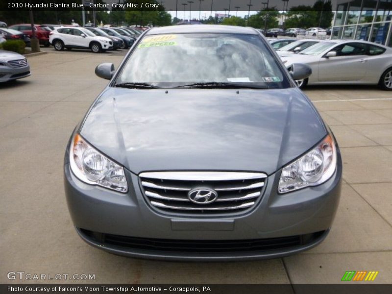 Carbon Gray Mist / Gray 2010 Hyundai Elantra Blue