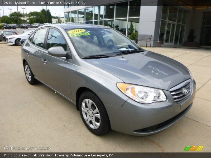 Carbon Gray Mist / Gray 2010 Hyundai Elantra Blue