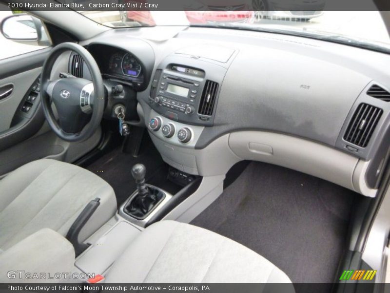 Carbon Gray Mist / Gray 2010 Hyundai Elantra Blue