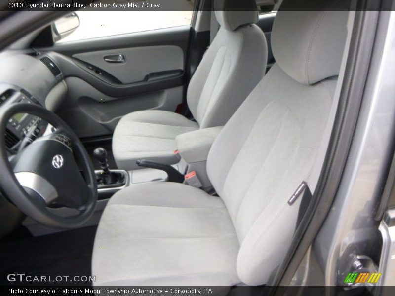 Carbon Gray Mist / Gray 2010 Hyundai Elantra Blue