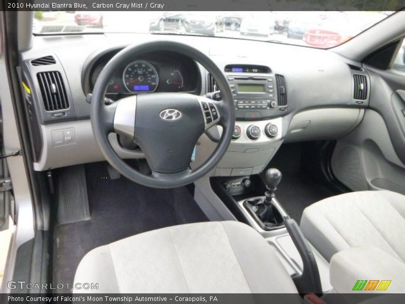 Carbon Gray Mist / Gray 2010 Hyundai Elantra Blue