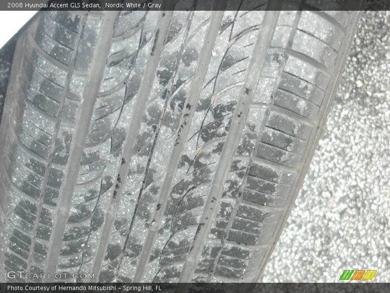 Nordic White / Gray 2008 Hyundai Accent GLS Sedan