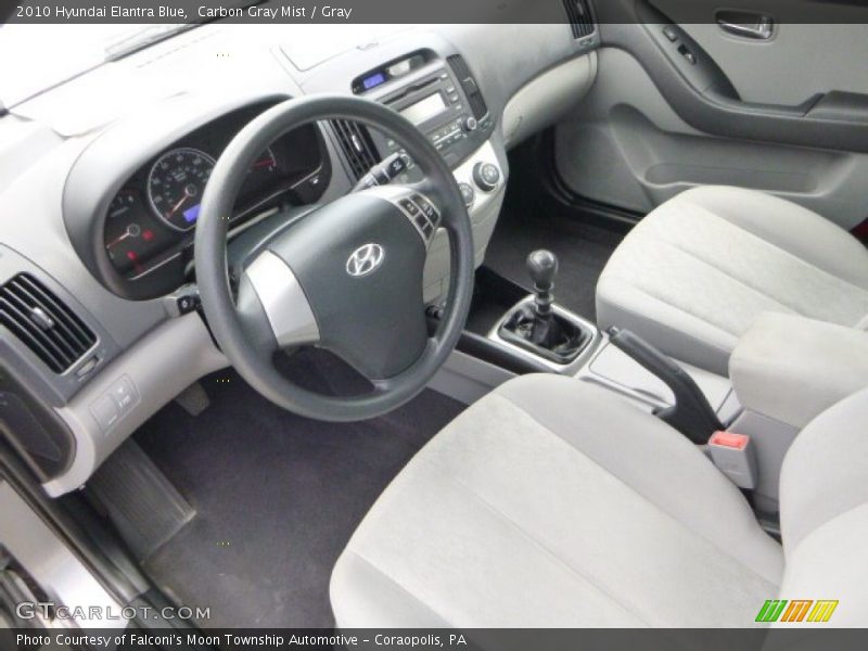 Carbon Gray Mist / Gray 2010 Hyundai Elantra Blue