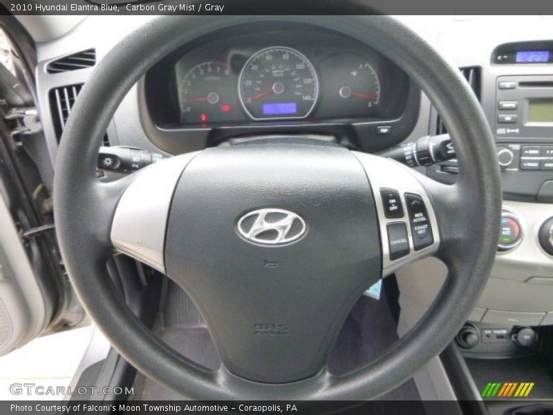 Carbon Gray Mist / Gray 2010 Hyundai Elantra Blue